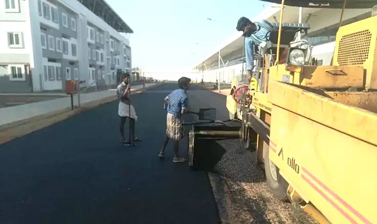 road construction project, erode